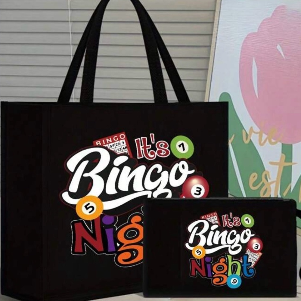 Vibrant Black Bingo Totes Set - Picture 2 of 7